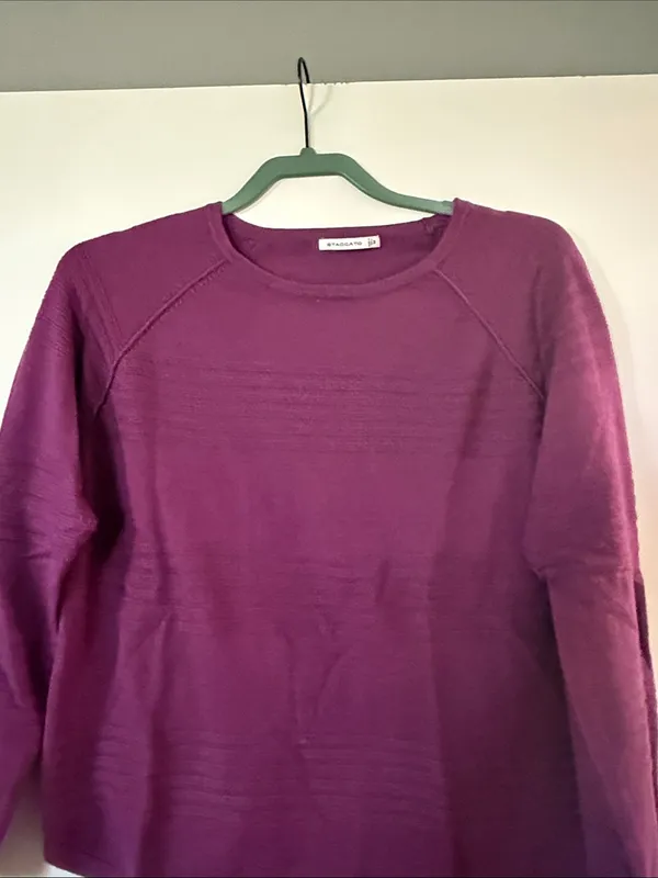 Staccato Purple Textured Crewneck Sweater - Image 3