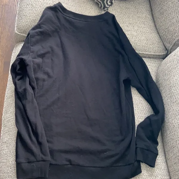 Pink Victoria’s Secret black sweatshirt - Image 3