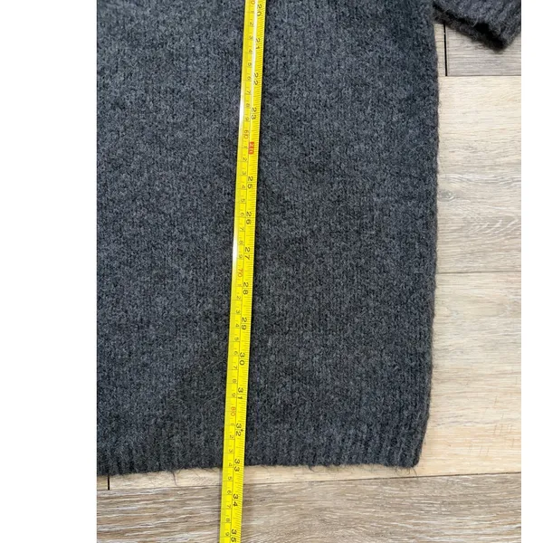Aerie Womens Turtleneck Sweater Dress Charcoal Gray Oversized Cozy Knit Small - Image 7