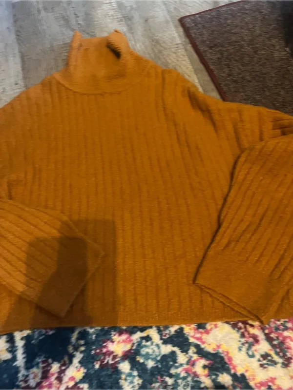 ASOS Women’s Ribbed Turtleneck Sweater - Rust - Image 7