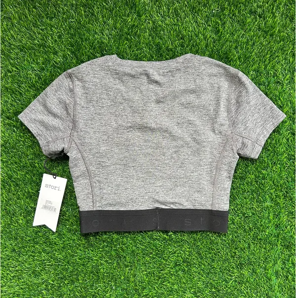 stori Hero Cropped Tee Gray - Image 2