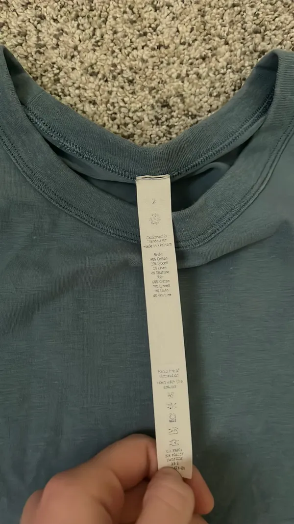 Blue Lululemon cotton tee  - Image 3