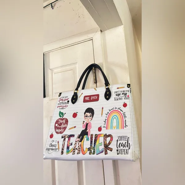 Teachers boutique handbag White - Image 9