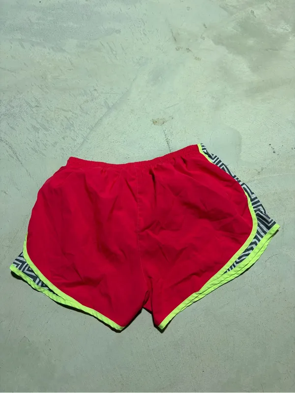 Nike Women’s Hot Pink Running Shorts with Neon Trim large - Image 4