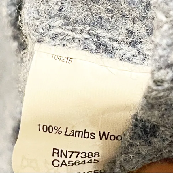 J Crew‎ Factory Size Medium Blue 100% Merino Wool Crewneck Sweater - Image 3