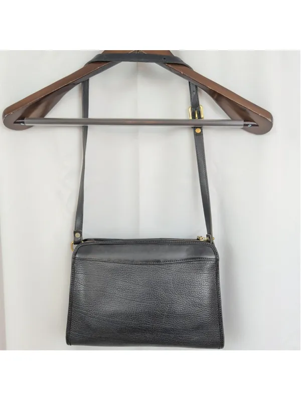 Vintage Dooney & Bourke Black on Black AWL Shoulder Bag - Image 8