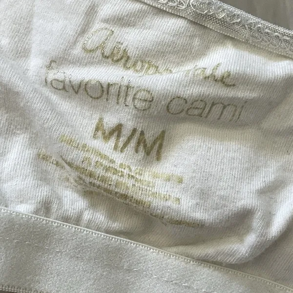 Aeropostale Y2K Tank Top sequin cursive cami womens White medium vintage kidcore - Image 2