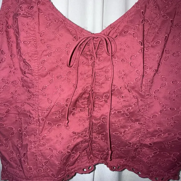 Abercrombie eyelet lace lace up tank top - Image 5