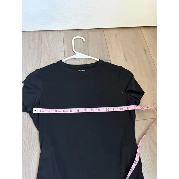 PUMIEY Bodysuit Women Medium Black Short Sleeve Crew Neck Thong Base Layer - Image 4