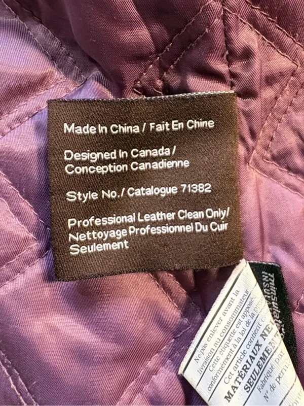 💥Danier Genuine Leather Hooded Moto Zip Up Jacket Brown Quilted Lining Sz L❤️ - Image 13