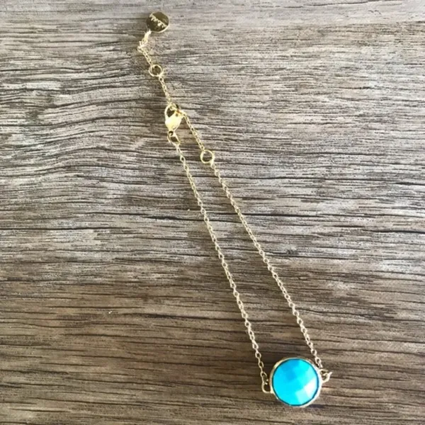 Stella & Dot retired blue beaded adjustable bracelet - Image 3