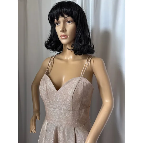 Chic Boutique NY gold glittery cocktail homecoming short dress corset medium - Image 6