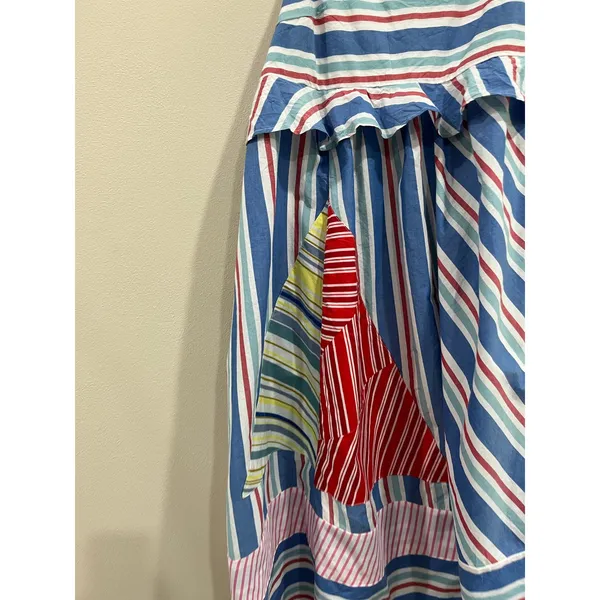 Anthropologie Celandine Stripe Sundress Colorful‎ Cotton Midi Dress Boho Sz L - Image 4