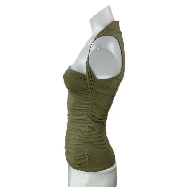 Aritzia Contour Women's Green Sleeveless Square Neck Sculpt Knit Tank Top Size S - Image 2