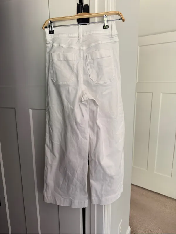 Spanx crop White Wide-Leg Pull On High Rise Pants - Image 4