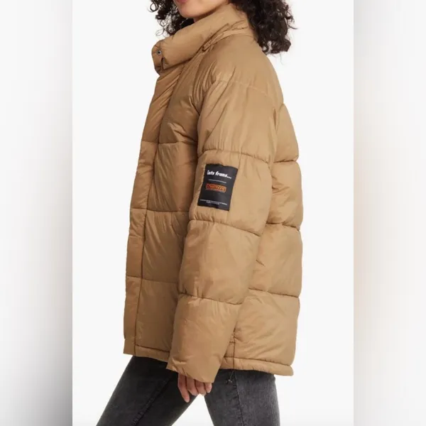 Iets Frans Thermore Insulated Puffer Jacket $124 Fall Winter‎ Cozy Warm Brown - Image 3