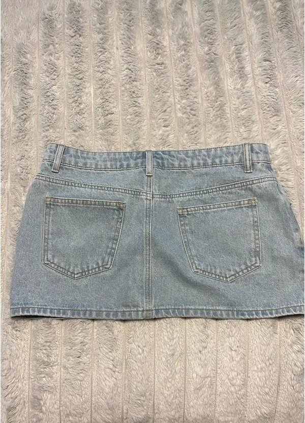 Edikted Mini Denim Skirt  - Image 2