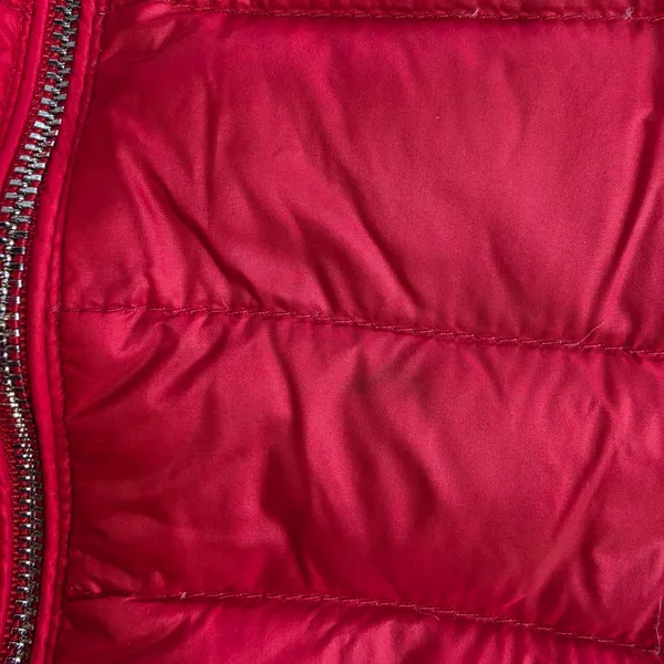 Zara Woman Red Quilted Down Puffer Jacket Mock Neck Slim Fit Size Medium‎ - Image 8