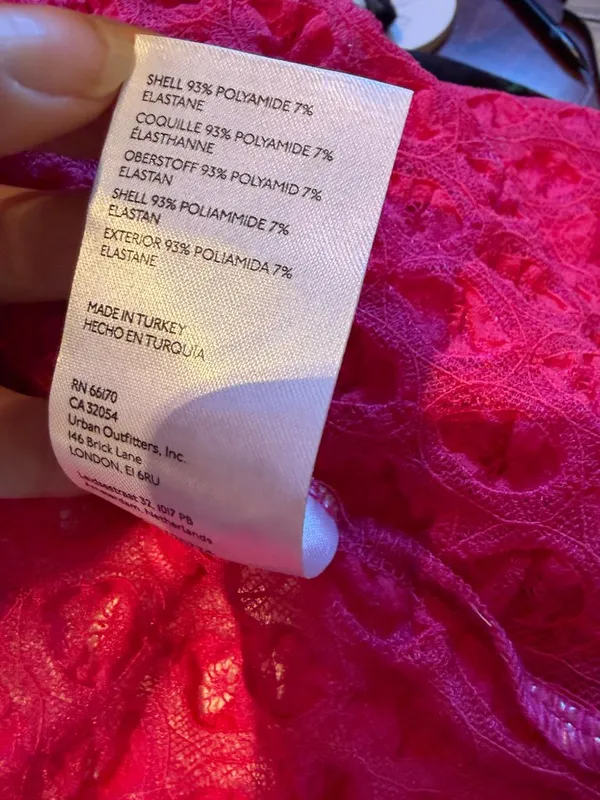 URBAN OUTFITTERS Sheer Stretch Lace Wrap Long Sleeve Top Size Small NEW - Image 10