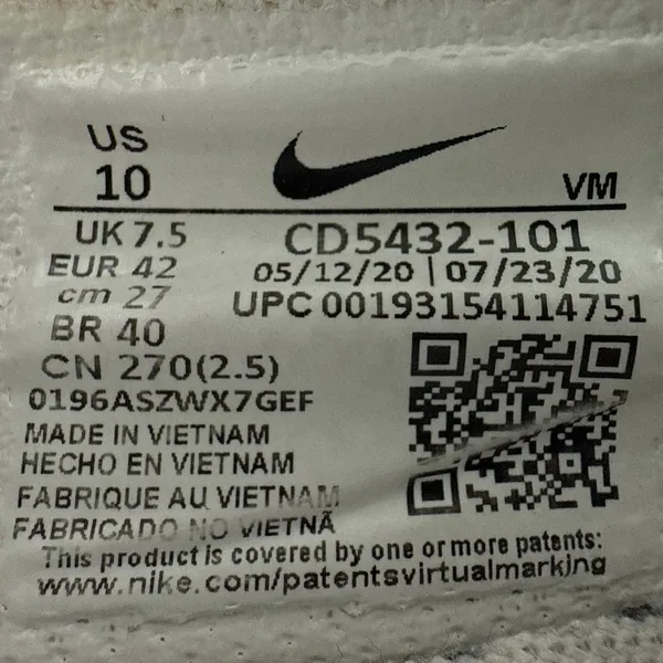 Nike Air Max Excee Men's White Low top Lace Up Athletic Sneakers Shoes Size 10 - Image 8