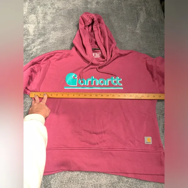 Carhartt Women's Pink Hoodie Sweater tencel fiber series loose fit medium - Image 5