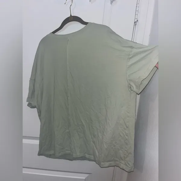 Layered Fabric Star Patchwork MintGreen Oversized T Shirt Y2K Indie Americana XL - Image 10