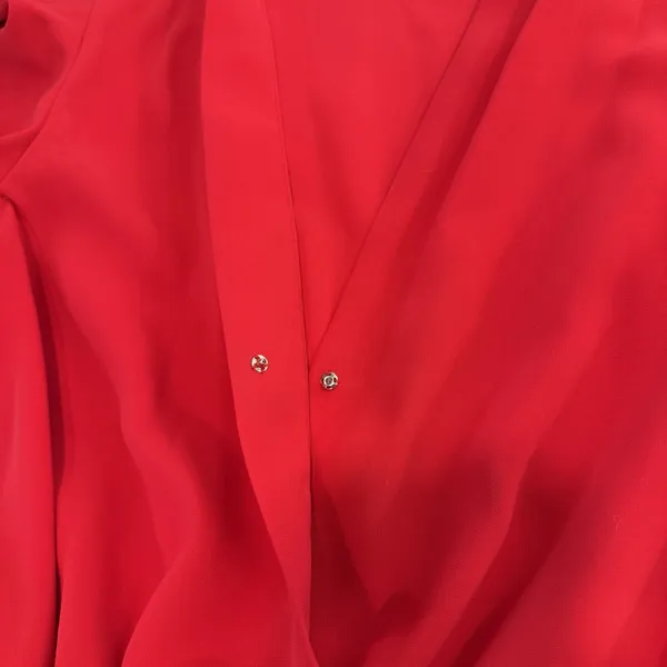 Amanda‎ Uprichard Red Martinique Midi Dress Ruffle Sleeve Tulip Hem Belt MEDIUM - Image 10