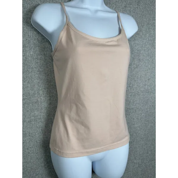 Vintage Bloomingdales‎ Small Womens Cami Top Light Pink Stretch 90s Scoop Neck - Image 2