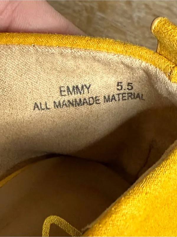 Lulu’s Emmy Mustard Yellow Suede Pointed-Toe Loafers, Size 5.5 - Image 9