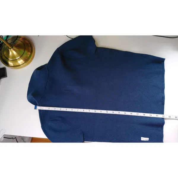 Aerie OFFLINE Short Sleeve‎ Knit Polo Sweater Navy Blue M NWT 1301-2188 - Image 9