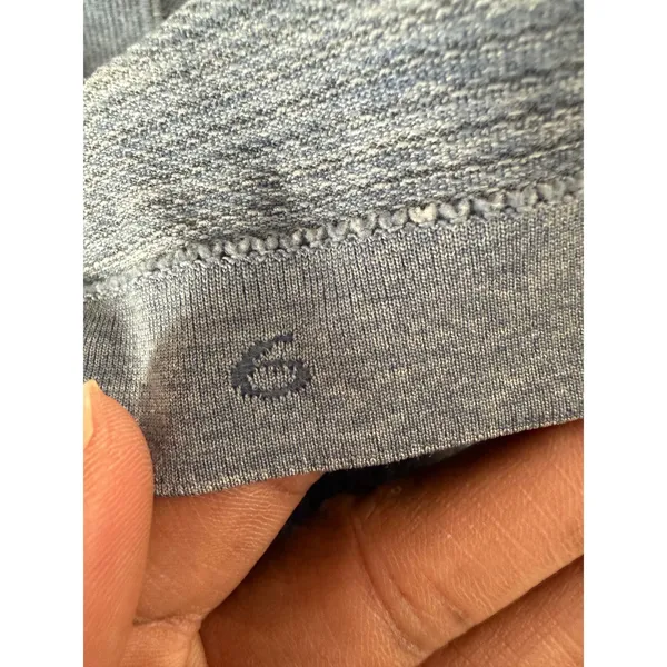 Lululemon Swiftly‎ Tech Short Sleeve Blue Gray Heather Athletic Top Size 6 - Image 5