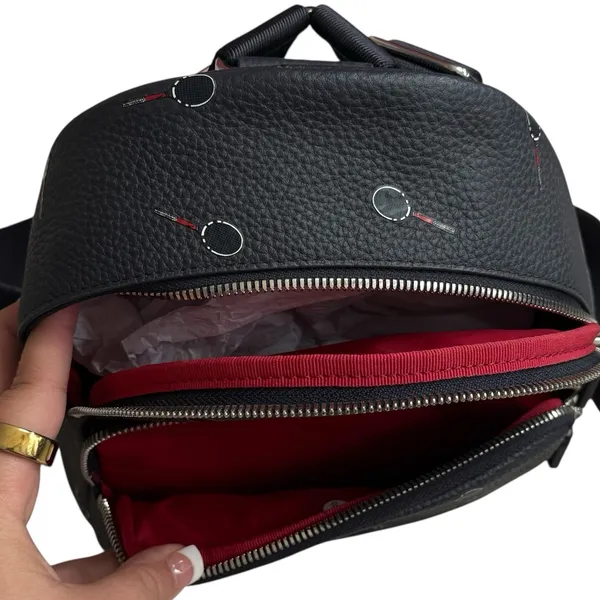 NWOT Lacoste Croco Crew Raquet Print Small Grain Leather‎ Backpack Exclusive - Image 5