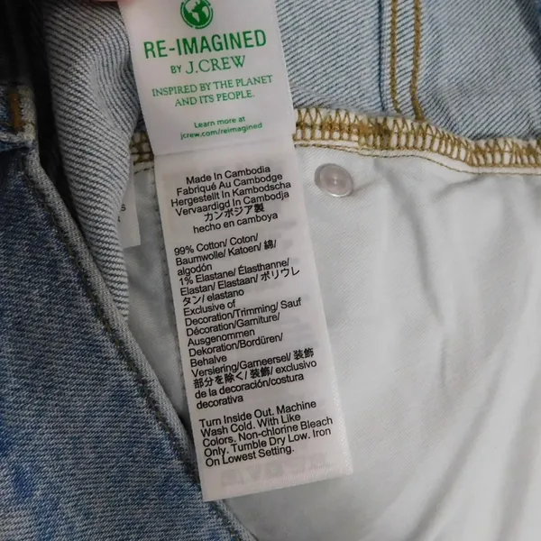 NWT!! J. CREW '96 Slim Wide Jeans Synniva Wash Denim High Rise Waist Size 33 - Image 14