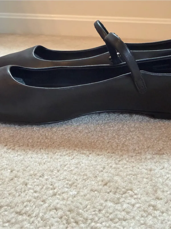 Steve Madden‎ Maple Black Leather Mary Jane Ballet Flats Size 12 - Image 9