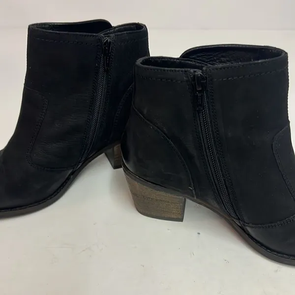 Earth Ralston Leather Bootie Size 8 A5‎ Black - Image 7