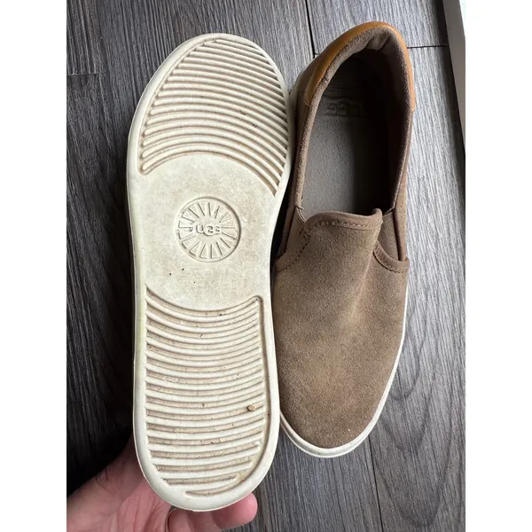 UGG Women's Tan Suede‎ Slip On Casual Sneakers Shoes Size 8 - Image 3