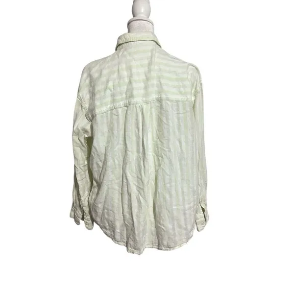 ✨Madewell Linen-Blend Painter Sz Medium Shirt in Eades Stripe✨ - Image 7