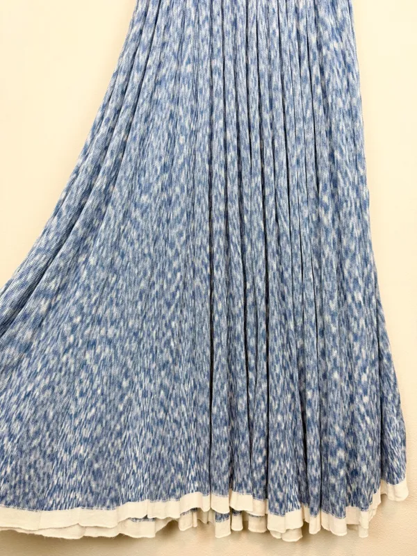 Free People Gold Coast Knit Maxi Skirt Bottled Blue Size XS - Image 8
