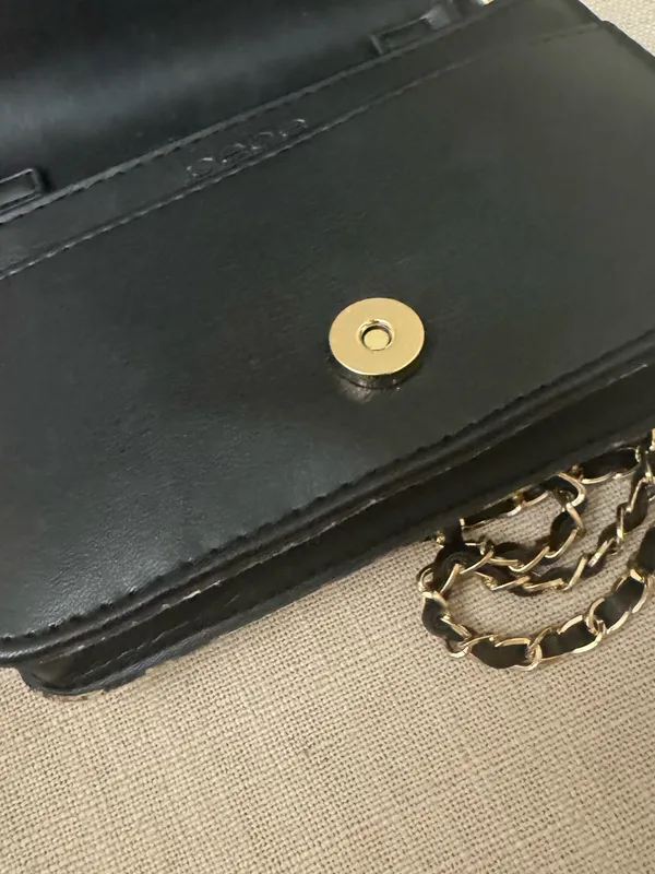 Bebe Leopard Animal Print Sparkle Chain Mini Purse - Image 5
