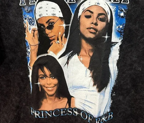 Aaliyah Princess Of RnB mineral Wash Tshirt size Medium - Image 2