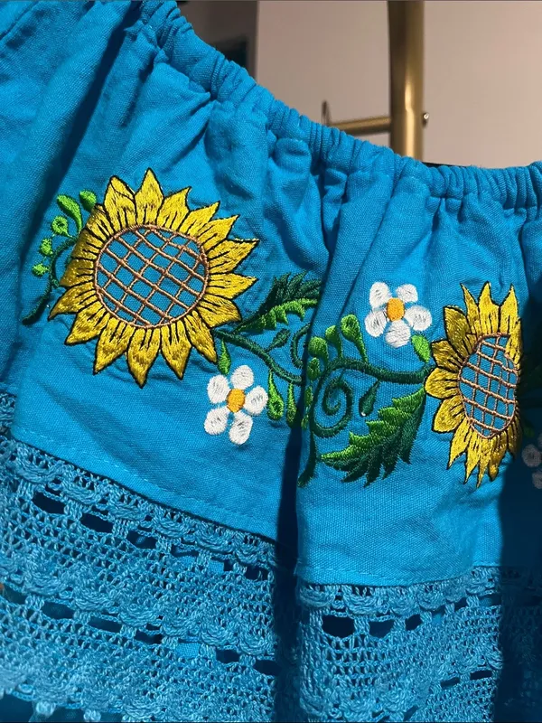 Vintage traditional Mexico embroidered dress - Image 3