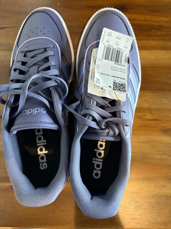 NWT Adidas Breaknet Sleek J Purple Lavender Sneakers. Size 7 - Image 3