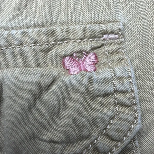 Aeropostale Women's 5/S Khaki Capri Pants Low Rise Utility Cargo Y2K 2000s - Image 12