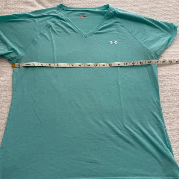 L Under Armour Blue Short-Sleeve T-Shirt - Image 5