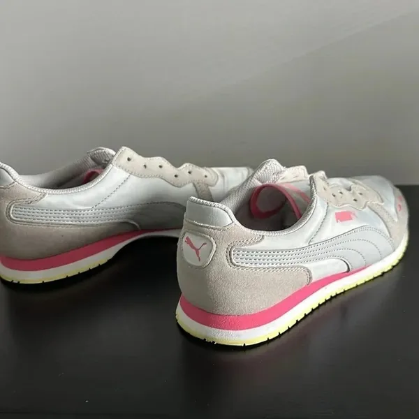 Puma Pink and Grey Sneakers Sz‎ 6.5 - Image 5