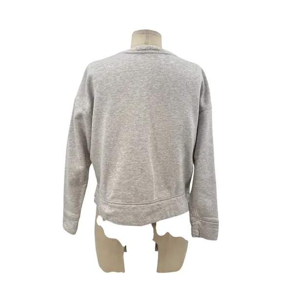 James Perse Light‎ Gray Crew Neck Terry Cotton Sweatshirt Size 0 / XS - Image 7