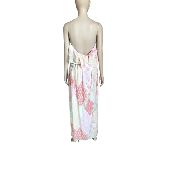 Ces Femme White, Pink and Green Patterned Maxi Dress - Image 6