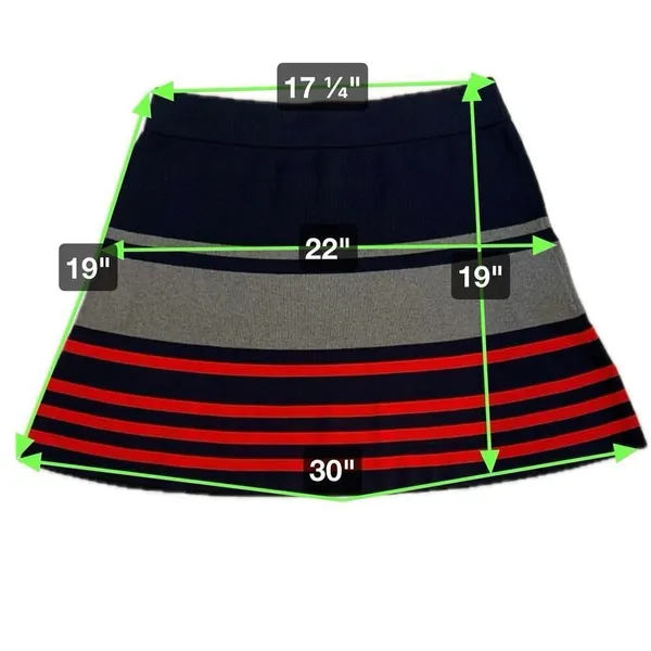 Ann Taylor LOFT Striped Sweater Skater A-Line Skirt NEW without tags Size L - Image 4