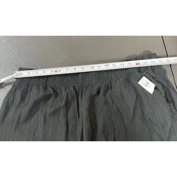 Gap Relaxed Fit Black Crinkle Pull On Elastic Waist Full Length Pants XL NWT - Image 13