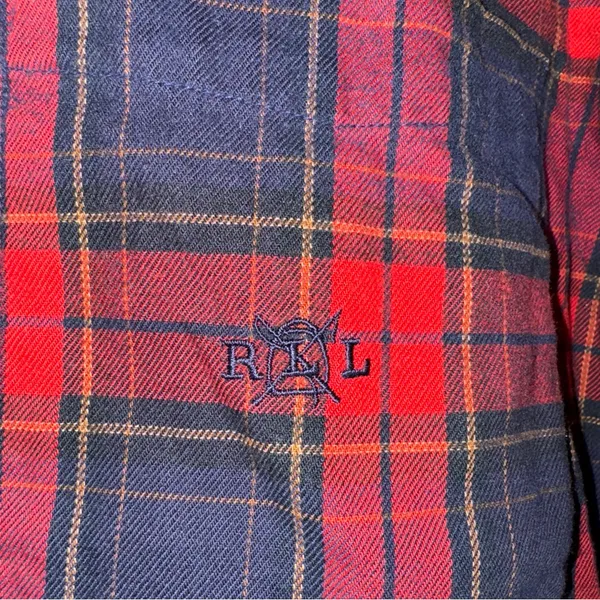 lauren ralph lauren‎ Small Red Blue Plaid Collar Button Down Top CP - Image 4